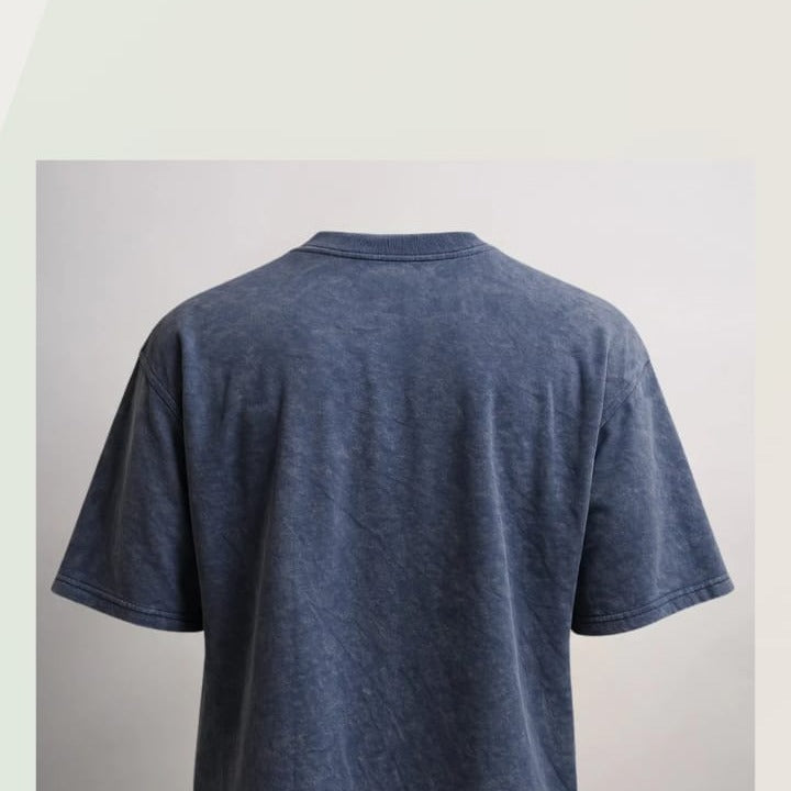Blue Acid Wash Bird Tee product view