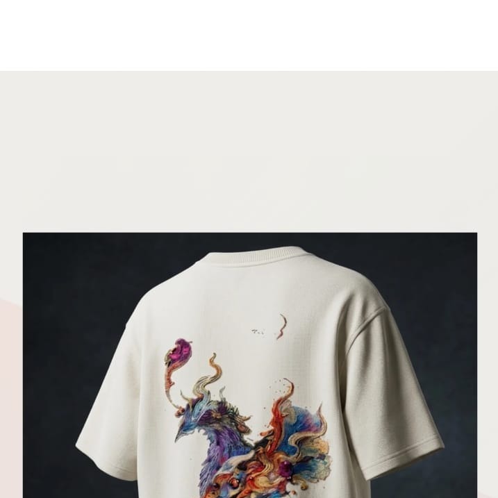 Celestial Phoenix Oversized Tee product view
