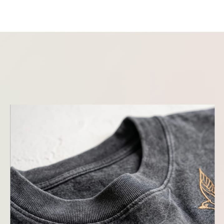 Charcoal Acid Wash Bird Tee product view