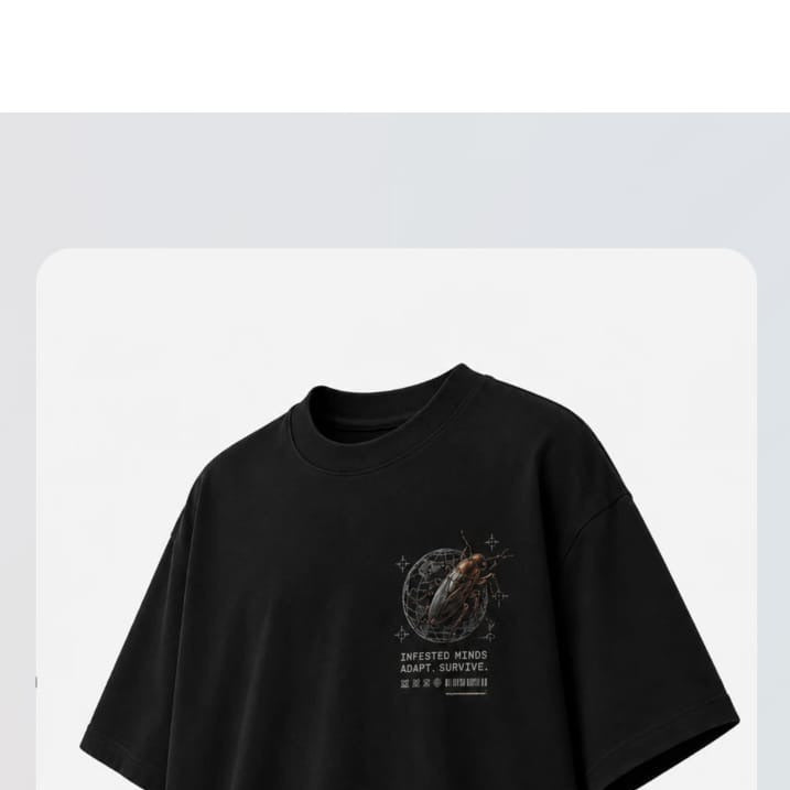 Infestation Oversized Graphic Tee – Black product view