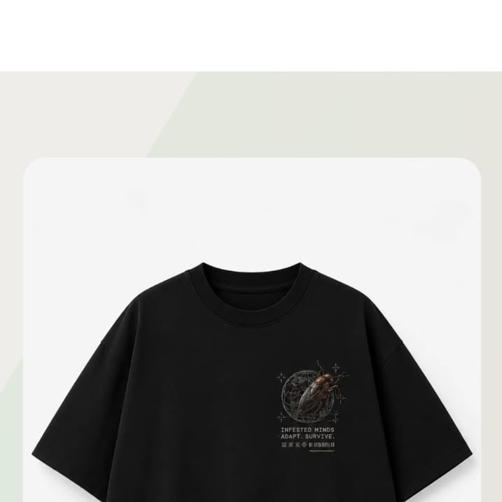 Infestation Oversized Graphic Tee – Black product view