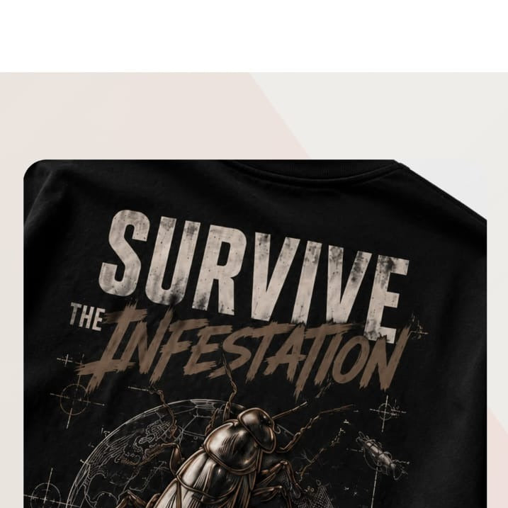 Infestation Oversized Graphic Tee – Black product view