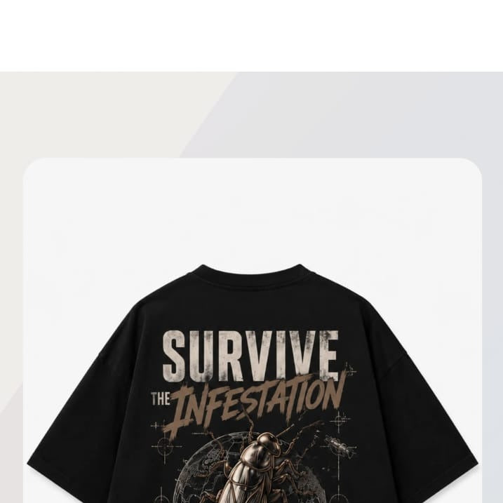 Infestation Oversized Graphic Tee – Black product view