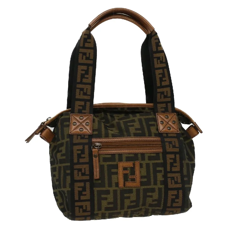 Stylish laptop bags for professionalsFENDI Zucca Canvas Hand Bag Black Brown  fm2664