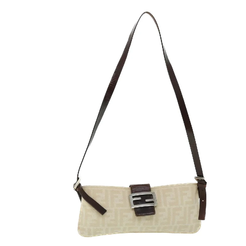 High-end designer bags for menFENDI Zucca Canvas Mamma Baguette Shoulder Bag Beige  51888