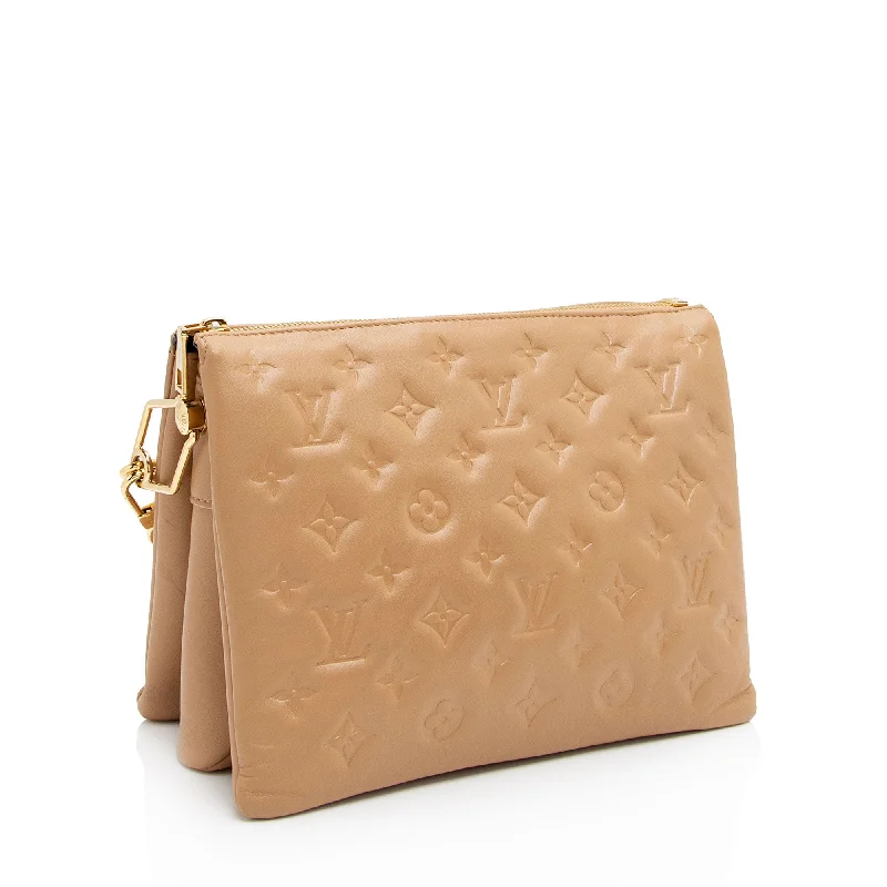 Best-selling designer bags 2025Louis Vuitton Monogram Embossed Lambskin Coussin PM Shoulder Bag (u4QQP3)