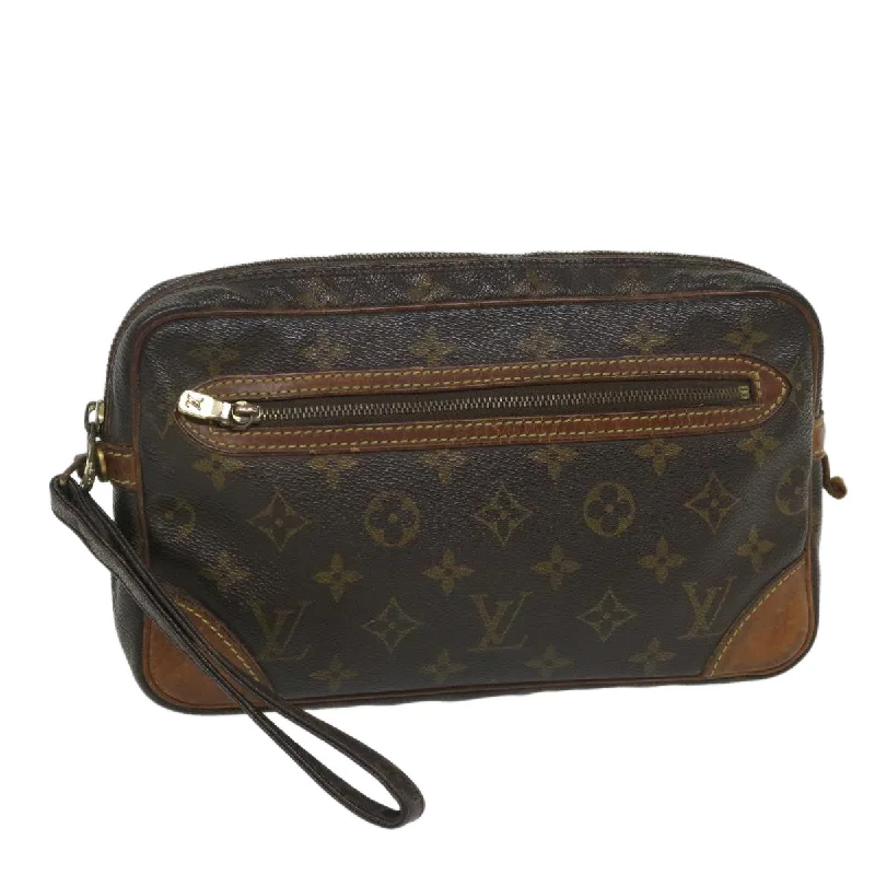 Luxury handbags 2025LOUIS VUITTON Monogram Marly Dragonne GM Clutch Bag M51825 LV Auth 56914