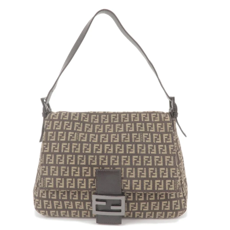 Best-selling designer bags 2025FENDI Zucchino Mamma Baguette Canvas Leather Shoulder Bag 8BR001