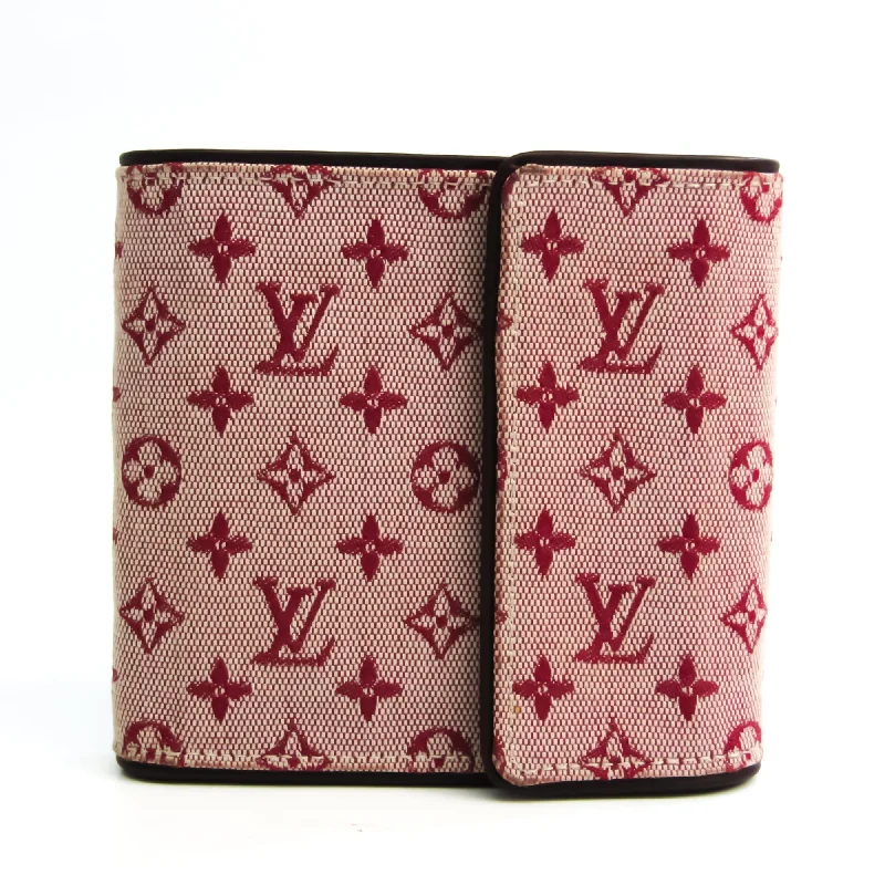 Designer bags with detachable strapsLouis Vuitton Monogram Mini M92241 Leather,Monogram Mini Wallet (tri-fold) Cerise