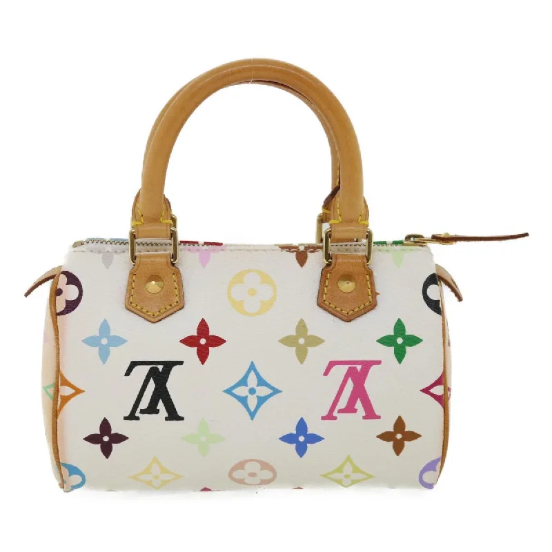 Best bags for business tripsLOUIS VUITTON Monogram Multicolor Mini Speedy Hand Bag White M92645 Auth am915g