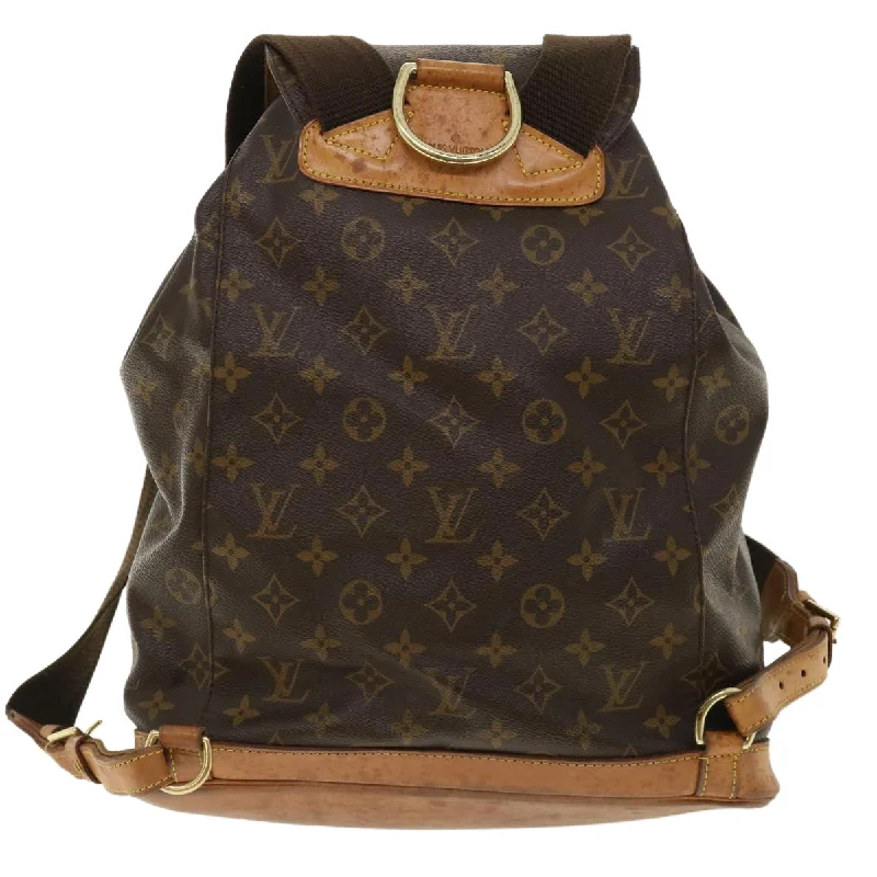 Affordable leather bagsLOUIS VUITTON Monogram Montsouris GM Backpack M51135 LV Auth 37072