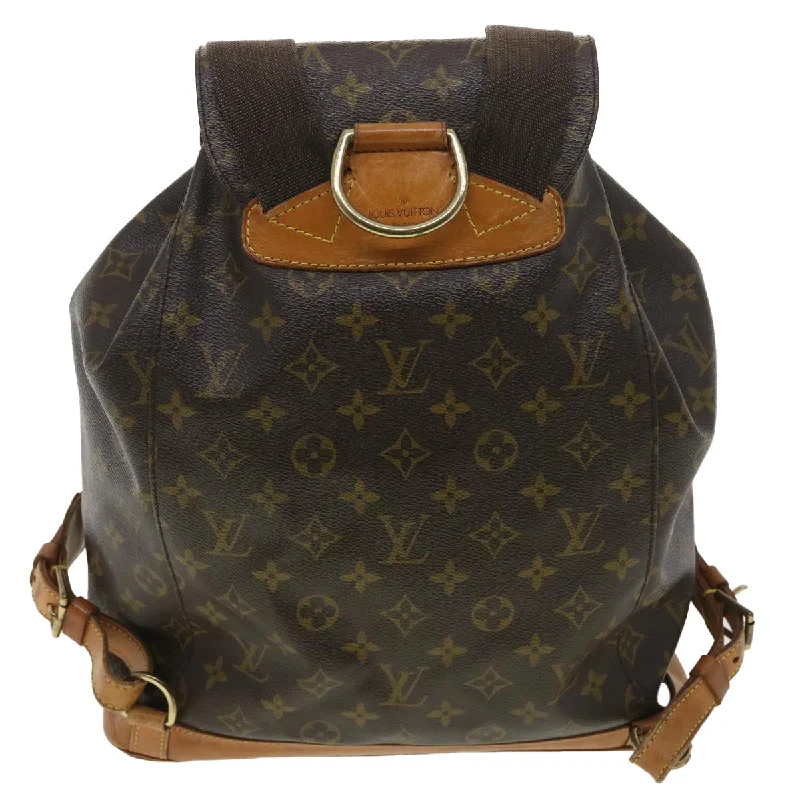 Luxury bags with chain strapsLOUIS VUITTON Monogram Montsouris GM Backpack M51135 LV Auth bs4012