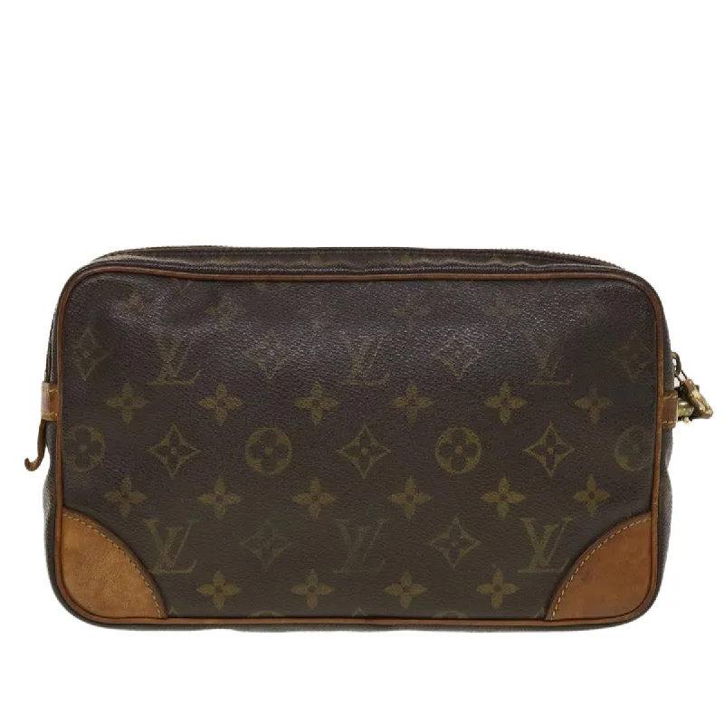 High-end designer bags for menLOUIS VUITTON Monogram Marly Dragonne GM Clutch Bag M51825 LV Auth 42345