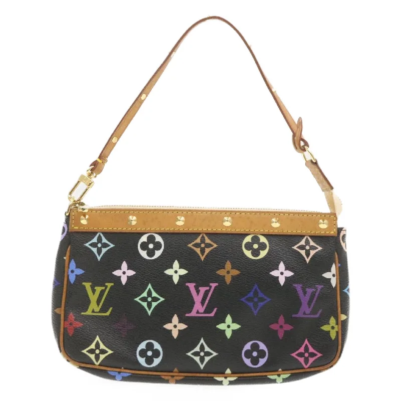 Mini bags for evening outLOUIS VUITTON Monogram Multicolor Pochette Accessoires Pouch Black M92648 am298b