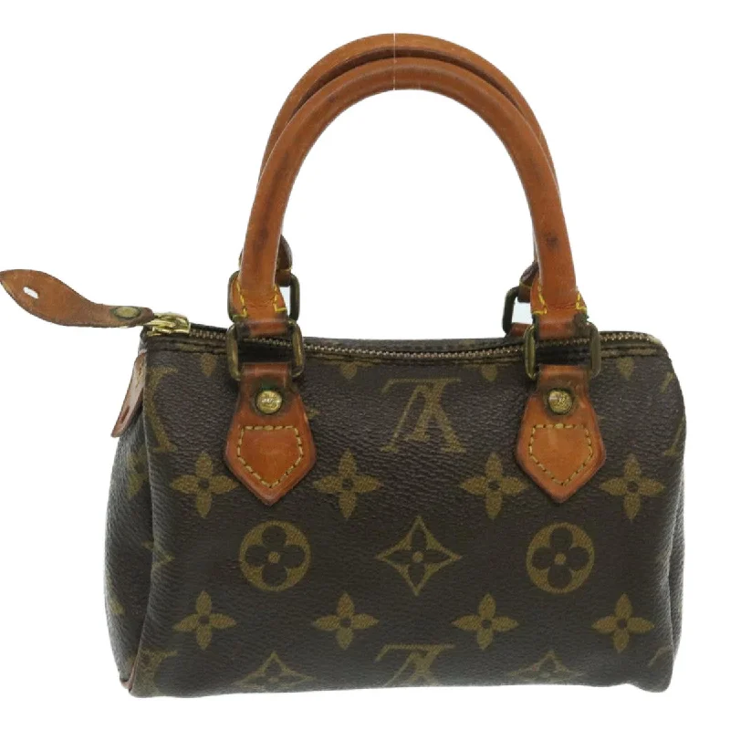 Vegan leather handbagsLOUIS VUITTON Monogram Mini Speedy Hand Bag M41534 LV Auth hs787