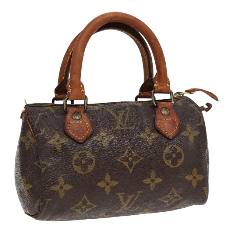 Designer bags with gold hardwareLOUIS VUITTON Monogram Mini Speedy Hand Bag M41534 LV Auth 85304