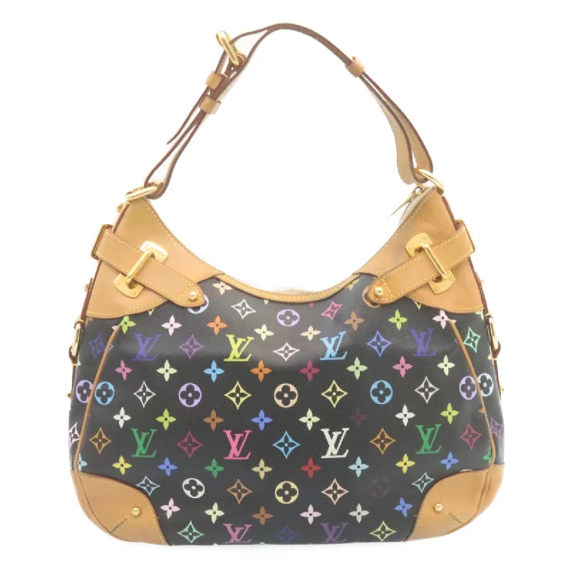 Luxury handbags 2025LOUIS VUITTON Monogram Multicolor Greta Shoulder Bag Black M40196 LV Auth 28474A