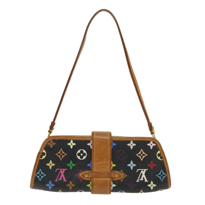 Water-resistant travel backpacksLOUIS VUITTON Monogram Multicolor Shirley Shoulder Bag Black M40050 Auth am3372