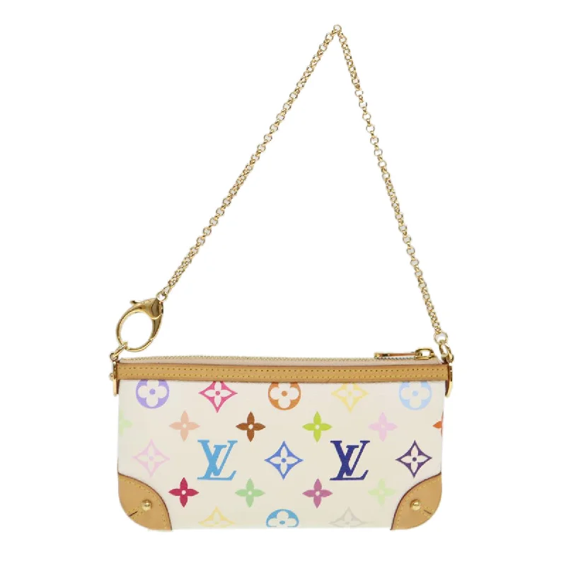 Durable leather bags for daily useLOUIS VUITTON Monogram Multicolor Pochette Mira MM Pouch M60096 Auth am4032