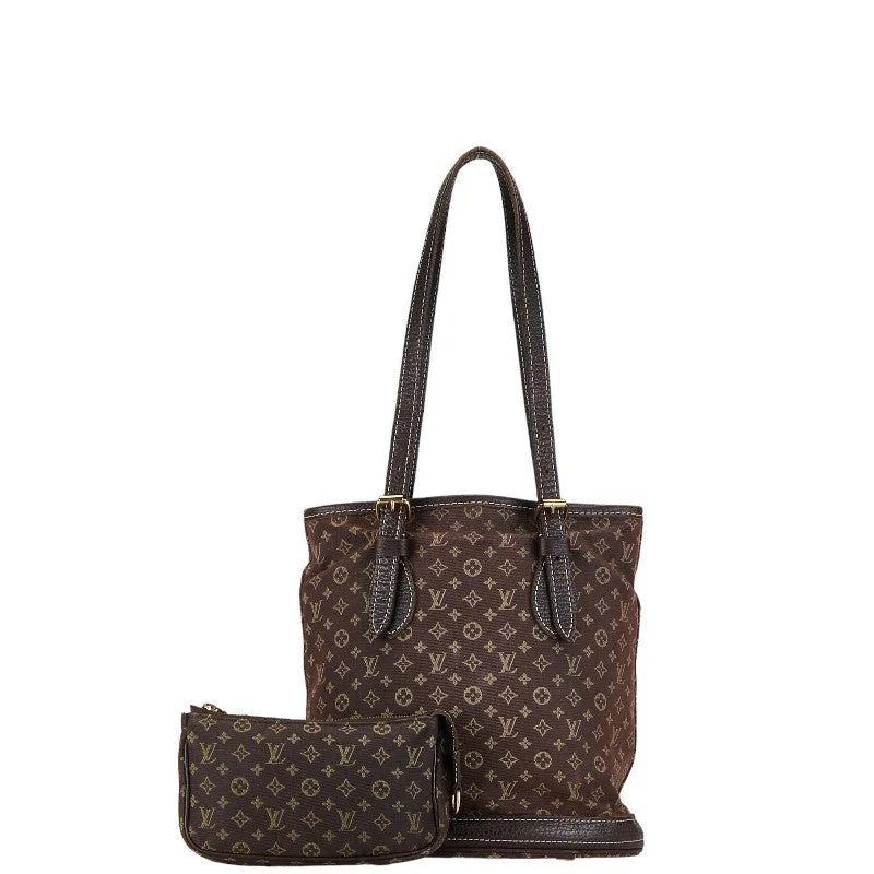 Luxury handbags 2025Louis Vuitton Monogram Mini Bucket PM Torch Bag M95226 Eve Brown Canvas Leather  Louis Vuitton