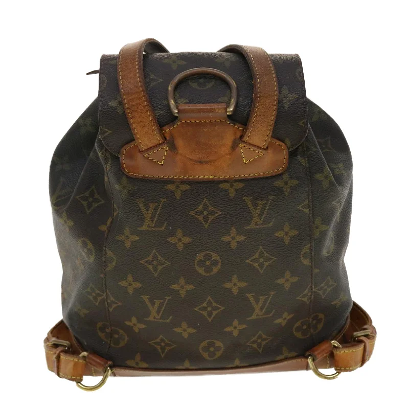 Luxury handbags 2025LOUIS VUITTON Monogram Montsouris MM Backpack M51136 LV Auth bs4942