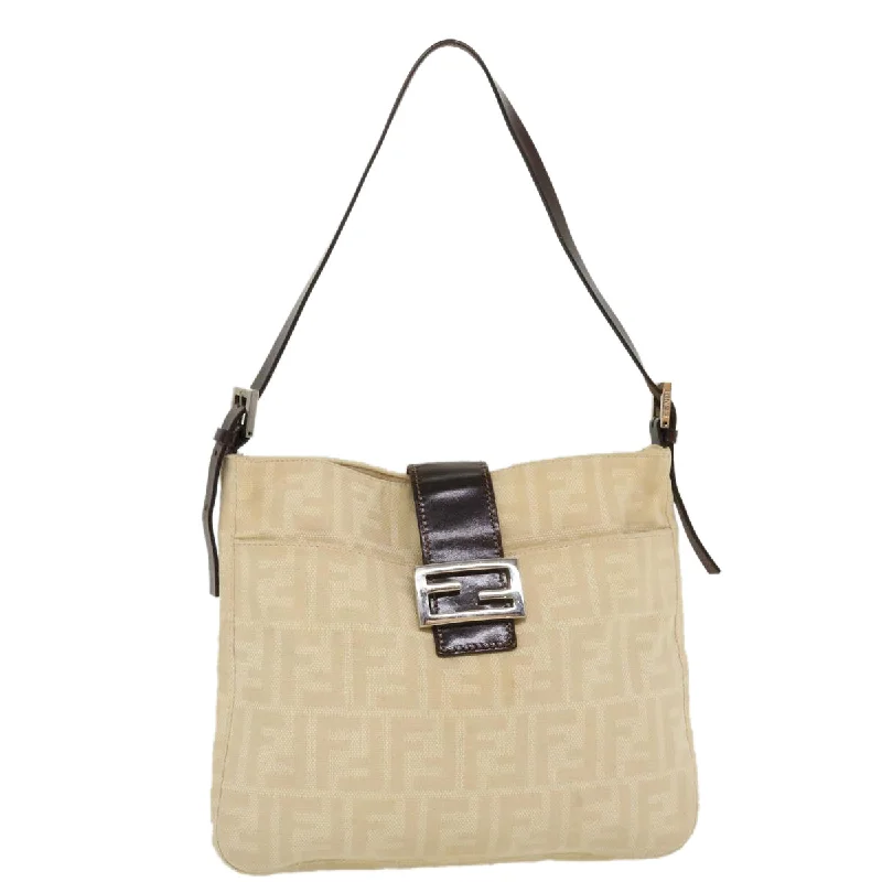 Vegan leather handbagsFENDI Zucca Canvas Mamma Baguette Shoulder Bag Beige 2211 26727 008  rd5152