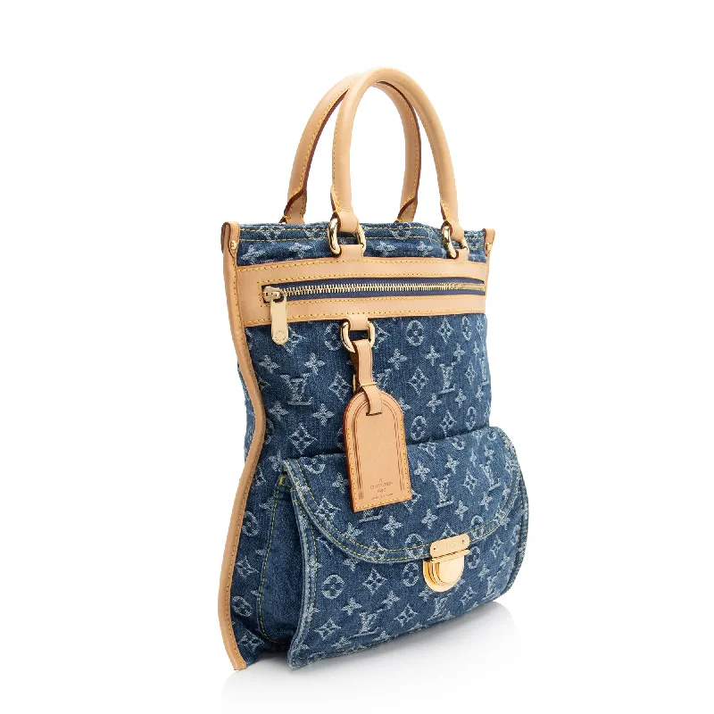 Water-resistant travel backpacksLouis Vuitton Monogram Denim Sac Plat Tote (6HsEei)