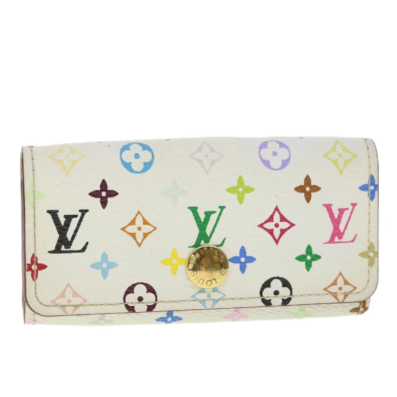 Best bags for weekend getawaysLOUIS VUITTON Monogram Multicolor Multi Cles 4 Keys Case White M60043 Auth 55115