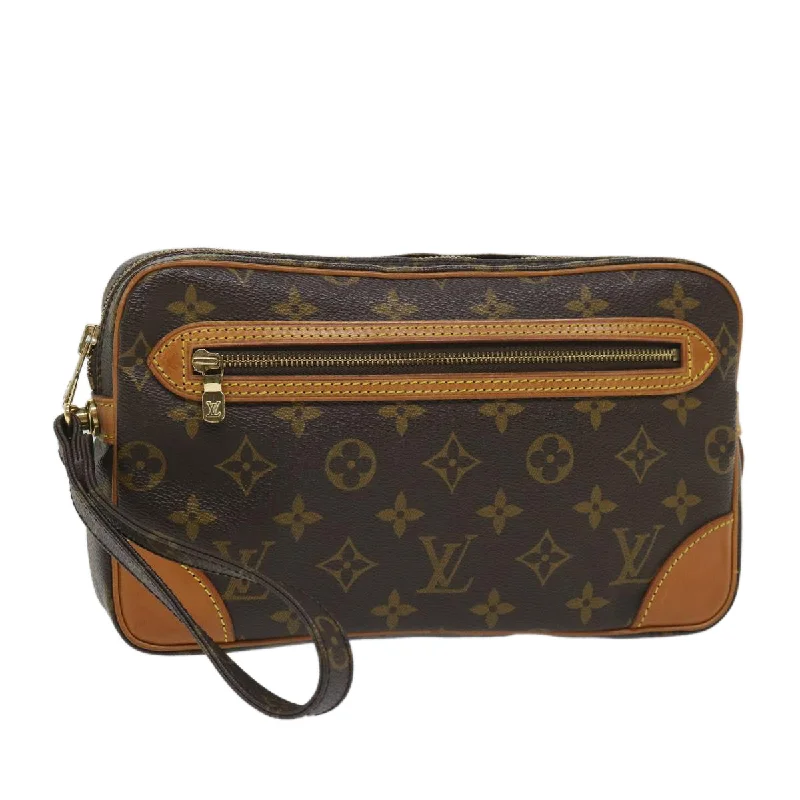 Large capacity travel bagsLOUIS VUITTON Monogram Marly Dragonne GM Clutch Bag M51825 LV Auth 57491