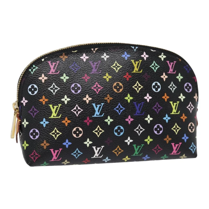 Compact crossbody bags for travelLOUIS VUITTON Monogram Multicolor Pochette Cosmetic Pouch M47355 LV Auth 88030A