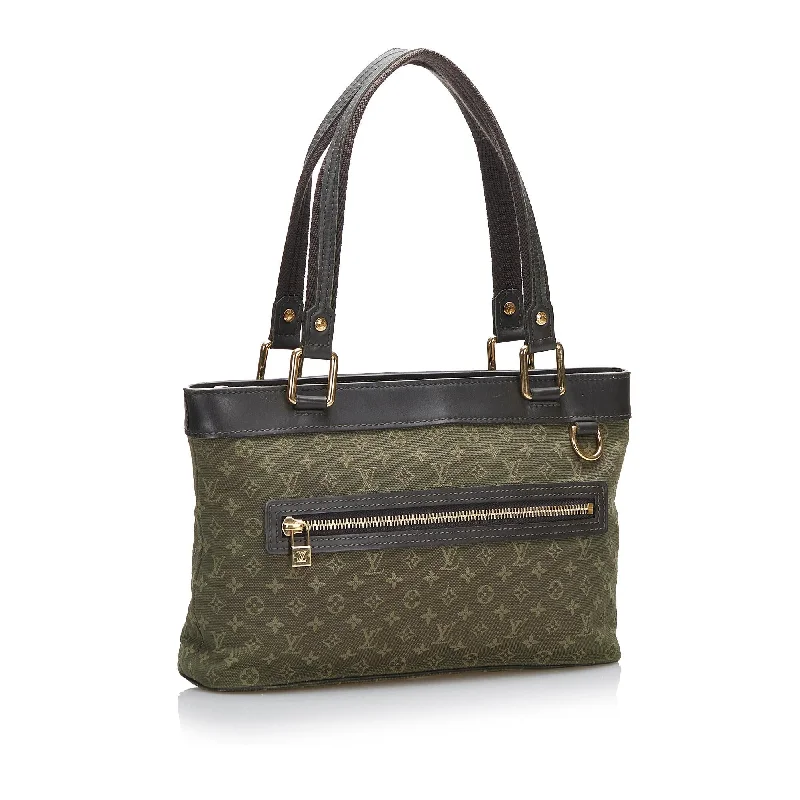 Vegan leather handbagsLouis Vuitton Monogram Mini Lin Lucille PM (SHG-9oNYSt)