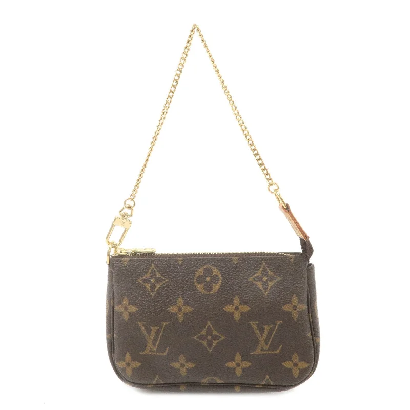 Designer bags with gold hardwareLouis Vuitton Monogram Mini Pochette Accessoires Brown M58009