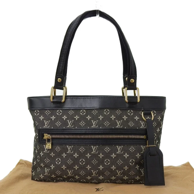 Minimalist leather handbagsLouis Vuitton Monogram Mini Lucille PM Tote Bag Black M92610