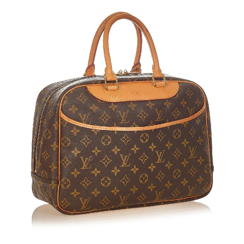 Designer bags with gold hardwareLouis Vuitton Monogram Deauville (25809)