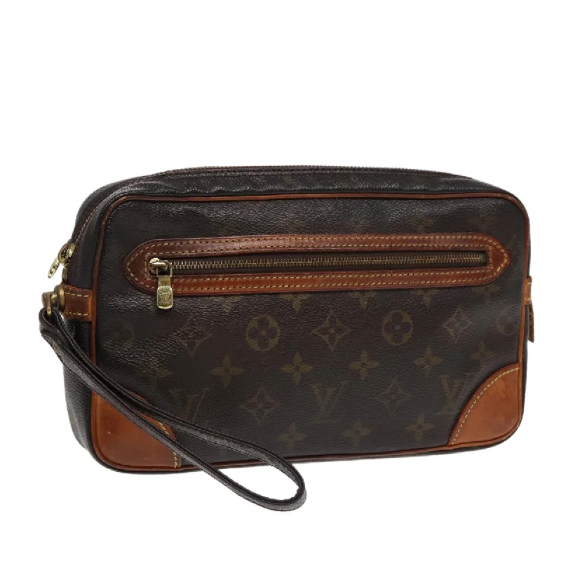 Luxury bags with exotic skinsLOUIS VUITTON Monogram Marly Dragonne GM Clutch Bag M51825 LV Auth 89292