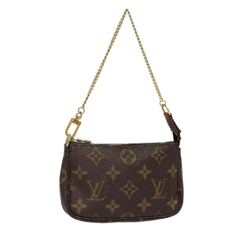 High-quality leather messenger bagsLOUIS VUITTON Monogram Mini Pochette Accessoires Pouch M58009 LV Auth hk1593