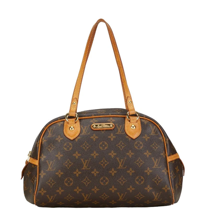 Affordable luxury bags Louis Vuitton Monogram Montgomery PM Handbag M95565 Brown PVC Leather  Louis Vuitton