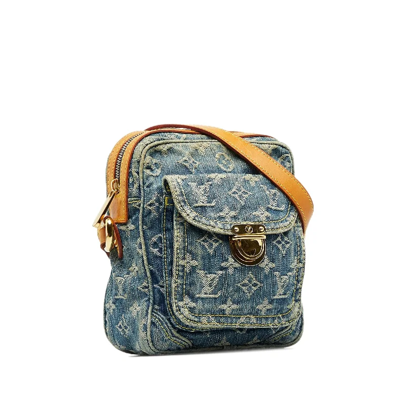 Designer bags with top handlesLouis Vuitton Monogram Denim Camera Bag (MEBCRm)