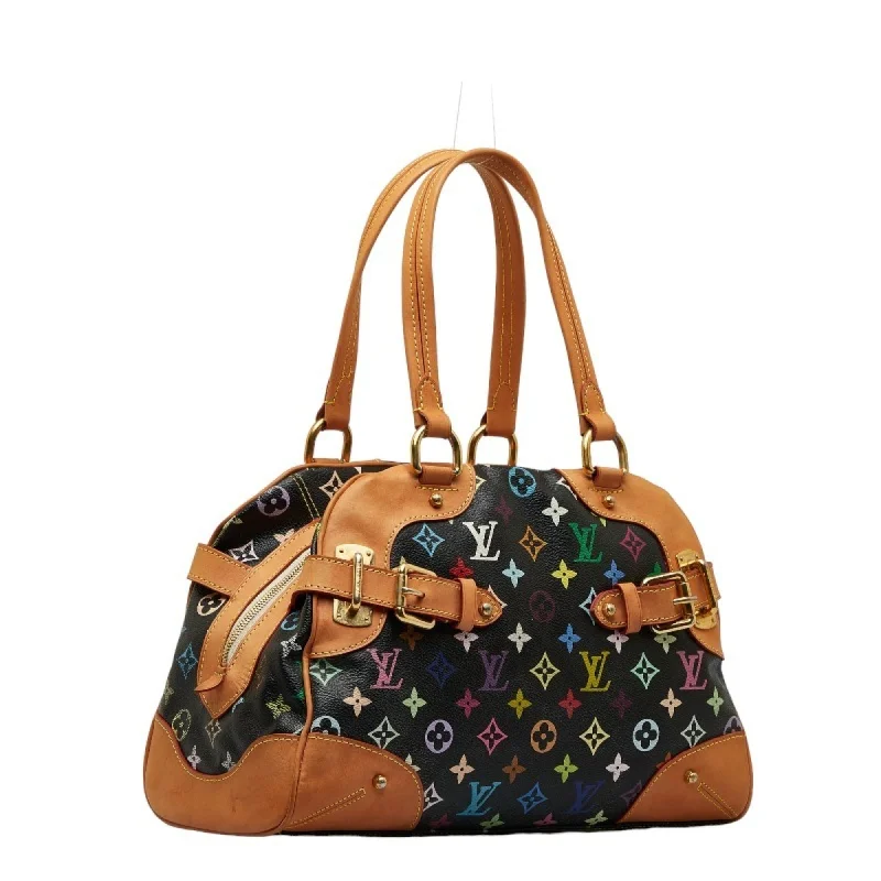 Designer bags with detachable strapsLOUIS VUITTON Monogram Multicolor Claudia Handbag M40194 Noir Black PVC Leather Women's