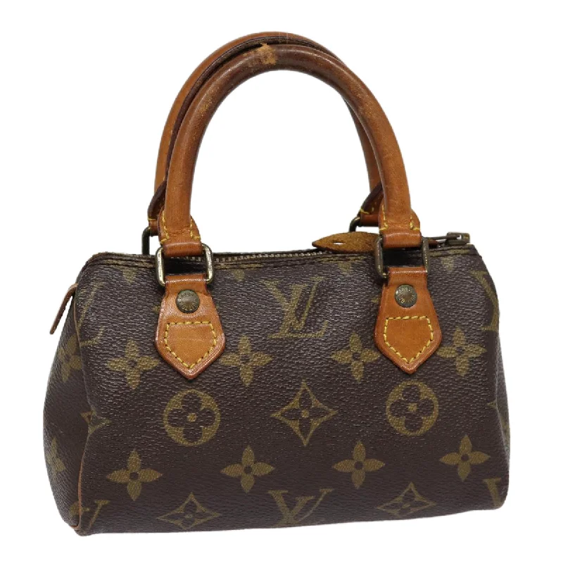 Minimalist leather handbagsLOUIS VUITTON Monogram Mini Speedy Hand Bag M41534 LV Auth 85664