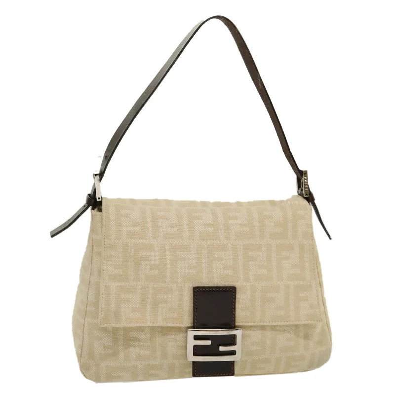 Customizable monogram bagsFENDI Zucca Canvas Mamma Baguette Shoulder Bag Beige  29900