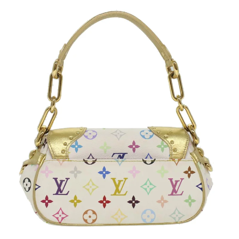 Vintage-inspired handbagsLOUIS VUITTON Monogram Multicolor Marilyn Shoulder Bag White M40206 Auth 36840