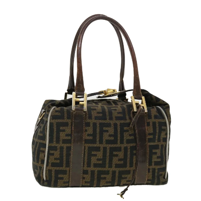 Best-selling designer bags 2025FENDI Zucca Canvas Hand Bag Black Brown  bs4840