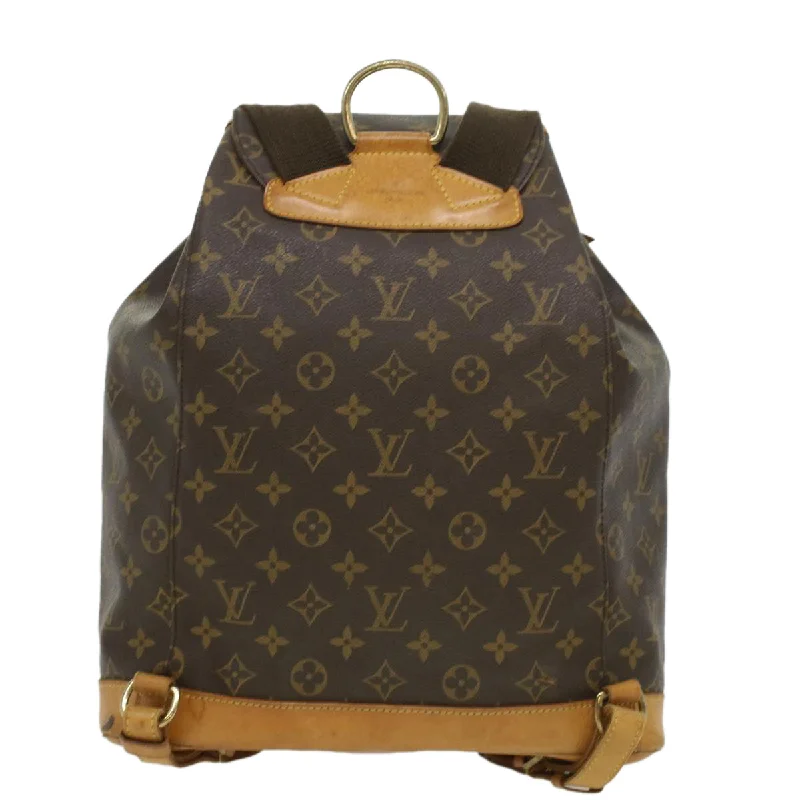 Best-selling designer bags 2025LOUIS VUITTON Monogram Montsouris GM Backpack M51135 LV Auth am3430