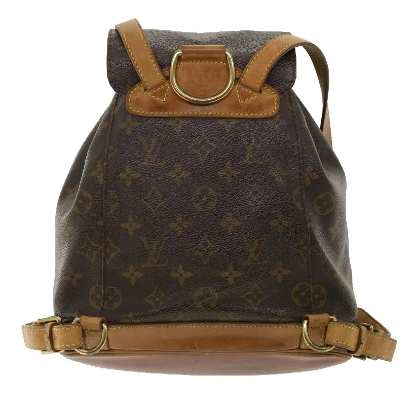 Designer bags with detachable strapsLOUIS VUITTON Monogram Montsouris MM Backpack M51136 LV Auth 36610