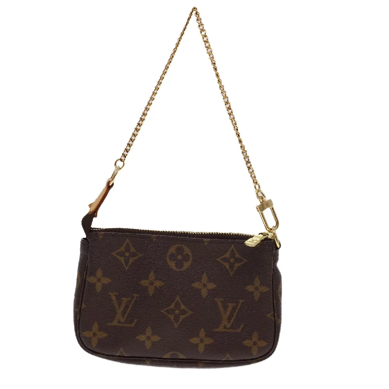 Designer bags with detachable strapsLOUIS VUITTON Monogram Mini Pochette Accessoires Pouch M58009 LV Auth yk6550