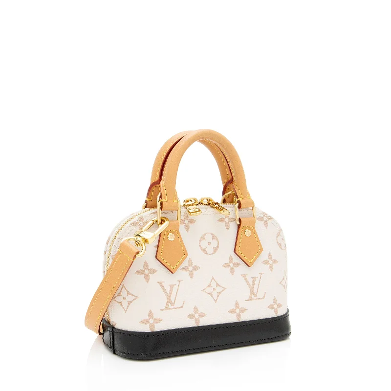 Minimalist leather handbagsLouis Vuitton Monogram Dune Nano Alma Satchel (8C72bU)