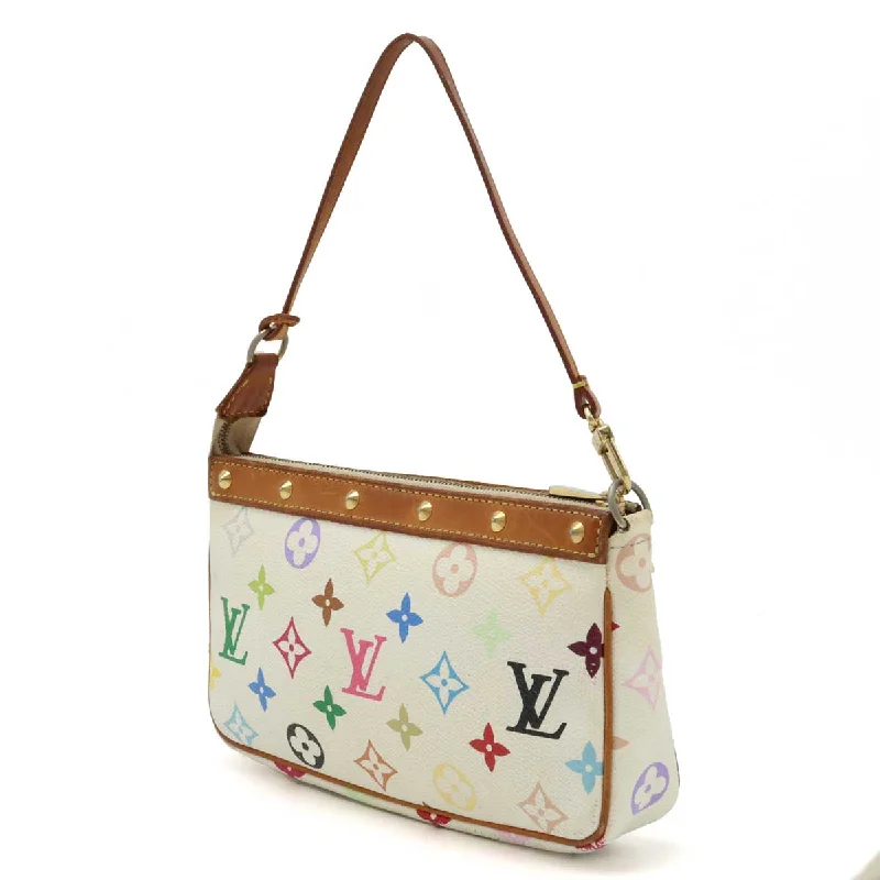 Affordable luxury bags Louis Vuitton Monogram Multicolor Pocket Accessory Bag Louis Vuitton White M92649