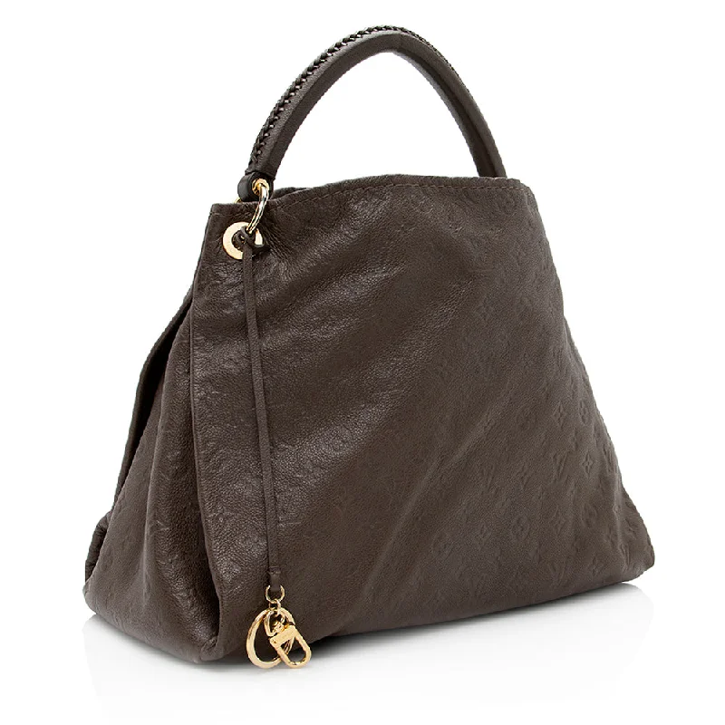 Designer bags with top handlesLouis Vuitton Monogram Empreinte Artsy MM Shoulder Bag (20915)