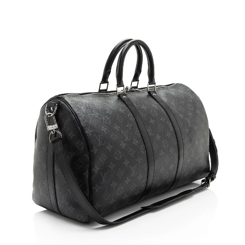 Elegant clutch bags for weddingsLouis Vuitton Monogram Eclipse Keepall Bandouliere 45 Duffle (FCUnvC)